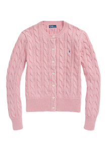 Cardigan girocollo a trecce 211891643004 Polo Ralph Lauren