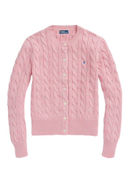 Cardigan girocollo a trecce 211891643004 Polo Ralph Lauren