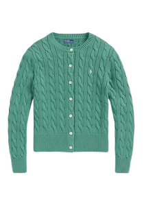 Cardigan girocollo a trecce 211891643005 Polo Ralph Lauren