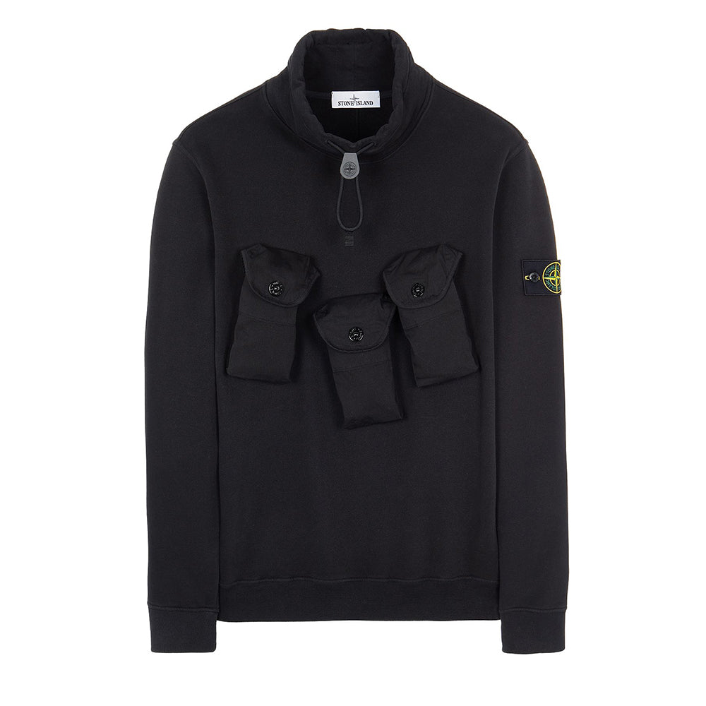 Felpa di cotone smerigliato cratere 751560519 Stone Island
