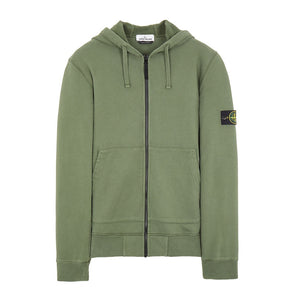 Felpa di cotone smerigliato full zip 751564220 Stone Island