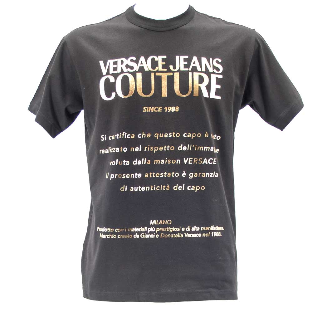 T-shirt giro Etichetta B3GWA7VT Versace JC