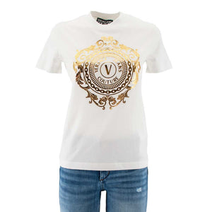 T-shirt V emblem barocco B2HWA7FA Versace JC