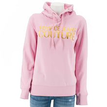 Carica l&#39;immagine nel visualizzatore di Gallery, Felpa cappuccio logo oro B6HWA7TP Versace JC
