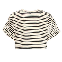 Carica l&#39;immagine nel visualizzatore di Gallery, T-shirt cropped a righe Kendal A070107461555 Philosophy
