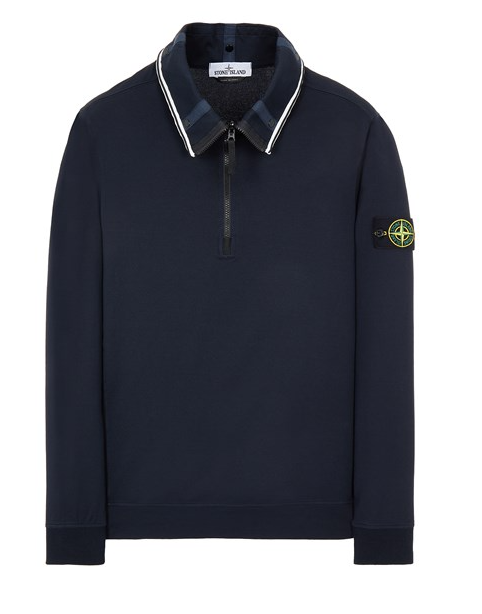 Felpa collo zip 761562752 Stone Island