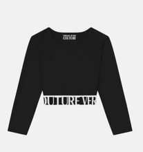 Carica l&#39;immagine nel visualizzatore di Gallery, Top corto con logo E72HAH218-EN0008  Versace Jeans Couture
