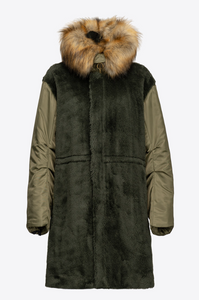 Parka Paquita effetto pelliccia Pinko
