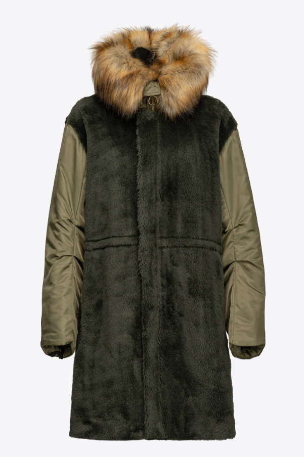 Parka Paquita effetto pelliccia Pinko