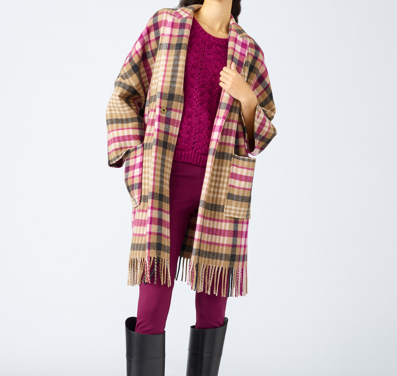 Cappotto Over Con Frange Y2WV54  Semicouture