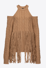 Carica l&#39;immagine nel visualizzatore di Gallery, Maglia Trecce Shakerato Con Frange Pinko
