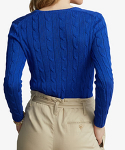 Carica l&#39;immagine nel visualizzatore di Gallery, Maglia trecce con scollo a V 211891641006 Polo Ralph Lauren
