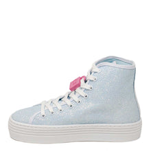 Carica l&#39;immagine nel visualizzatore di Gallery, SNEAKERS GLITTER CELESTE E LOGO CHIARA FERRAGNI
