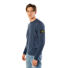 Carica l&#39;immagine nel visualizzatore di Gallery, MAGLIA FILO BLU MARINE STONE ISLAND
