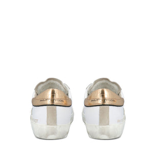 Sneakers Prsx Veau Croco Blanc Or Philippe Model