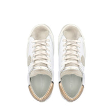 Carica l&#39;immagine nel visualizzatore di Gallery, Sneakers Prsx Veau Croco Blanc Or Philippe Model
