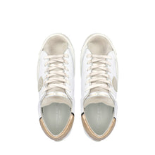 Carica l&#39;immagine nel visualizzatore di Gallery, Sneakers Prsx Veau Croco Blanc Or Philippe Model
