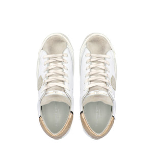 Sneakers Prsx Veau Croco Blanc Or Philippe Model