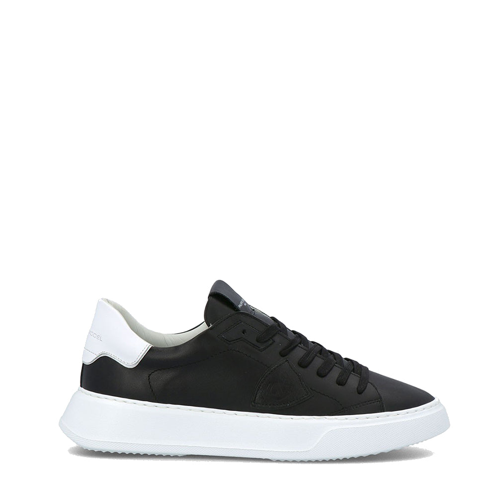 Sneakers Temple Uomo Veau Noir Blanc Philippe Model
