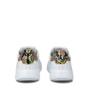 Sneakers Temple Veau Python Blanc Beige Philippe Model