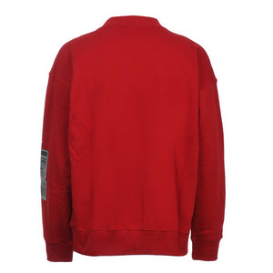 Felpa rossa etichetta 71GAIT12 523 Versace Jeans Couture