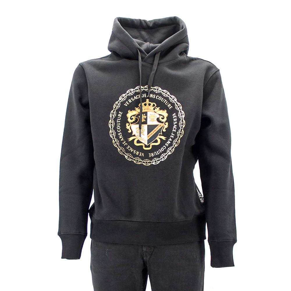 Felpa cappuccio scudo tondo B7GZB7EF Versace JC