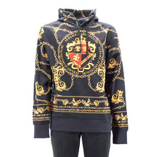 Carica l&#39;immagine nel visualizzatore di Gallery, Felpa cappuccio macro scudo B7GZB7KG Versace JC
