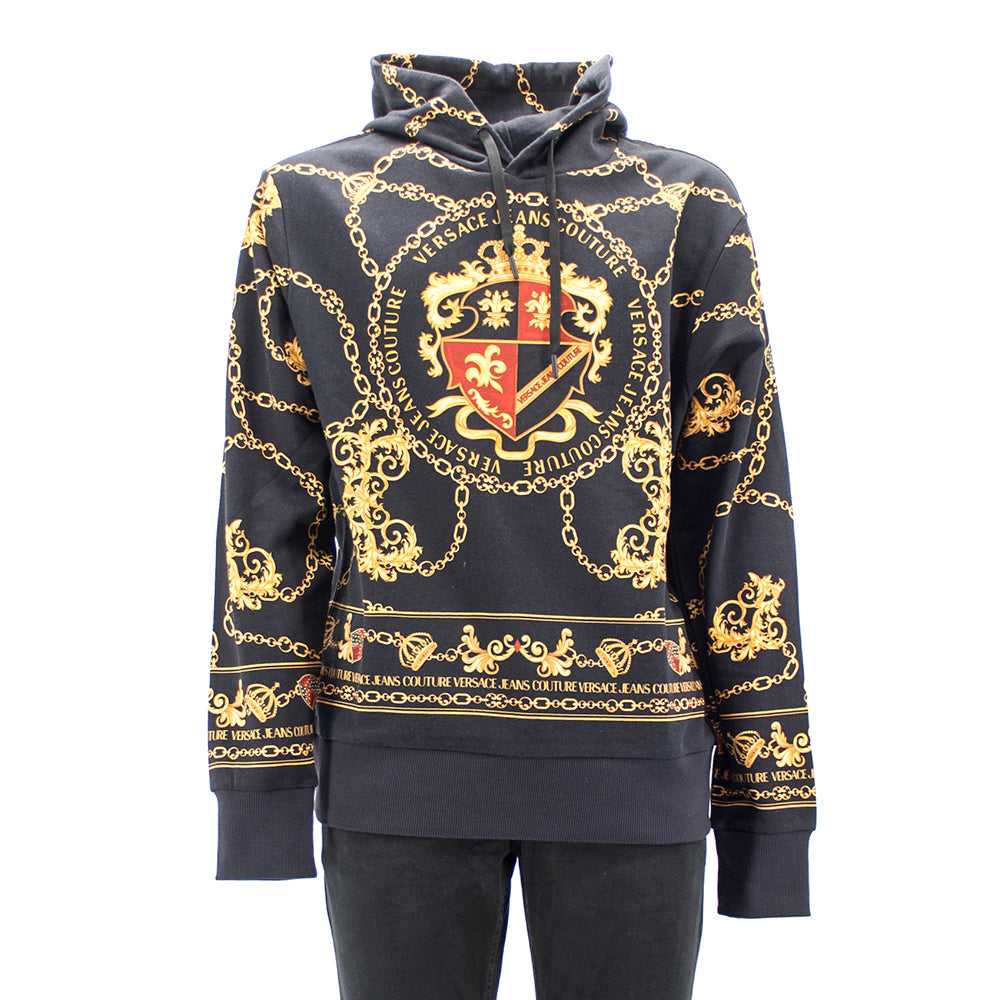 Felpa cappuccio macro scudo B7GZB7KG Versace JC