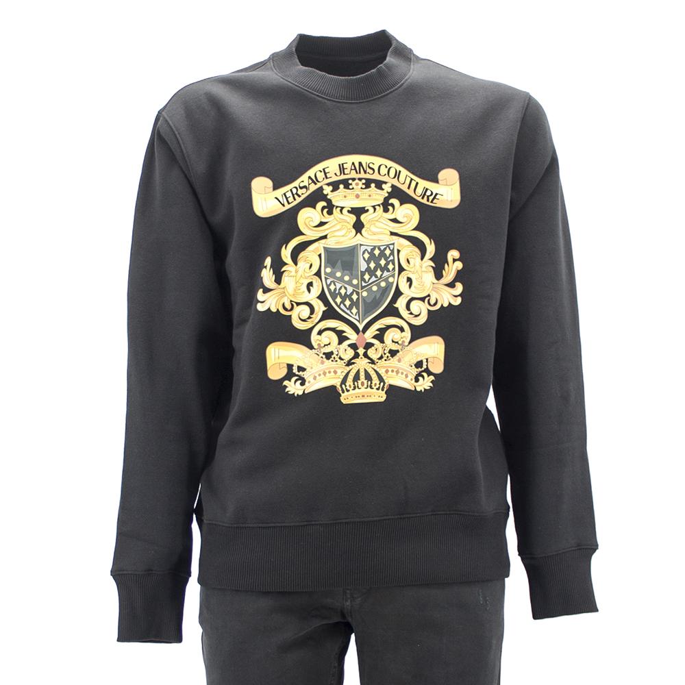 Felpa giro stampa scudo B7GZB7EC Versace JC