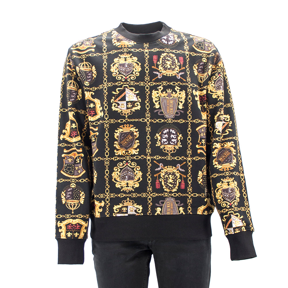 Felpa giro stampa scudo barocco B7GZB7F4 Versace JC