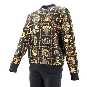 Felpa giro stampa scudo barocco B7GZB7F4 Versace JC